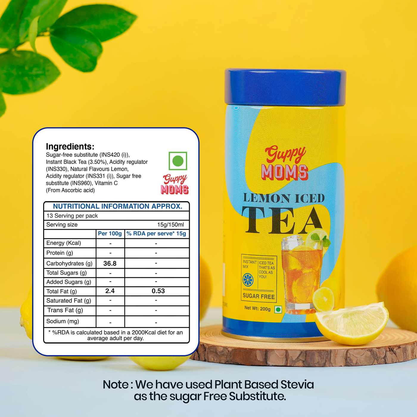 Zesty Lemon Iced Tea (Sugar-Free) | Refreshingly Tangy, Guilt-Free Hydration | 200g