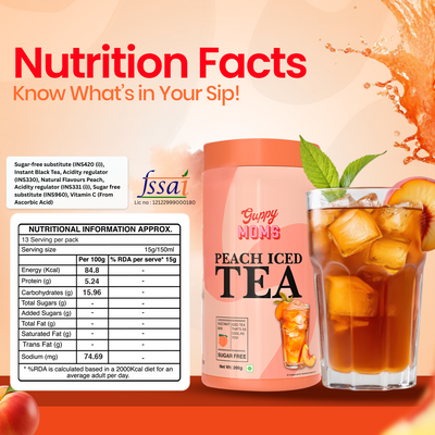 Peach Iced Tea (Sugar-Free) | Lush, Juicy & Highly Refreshing