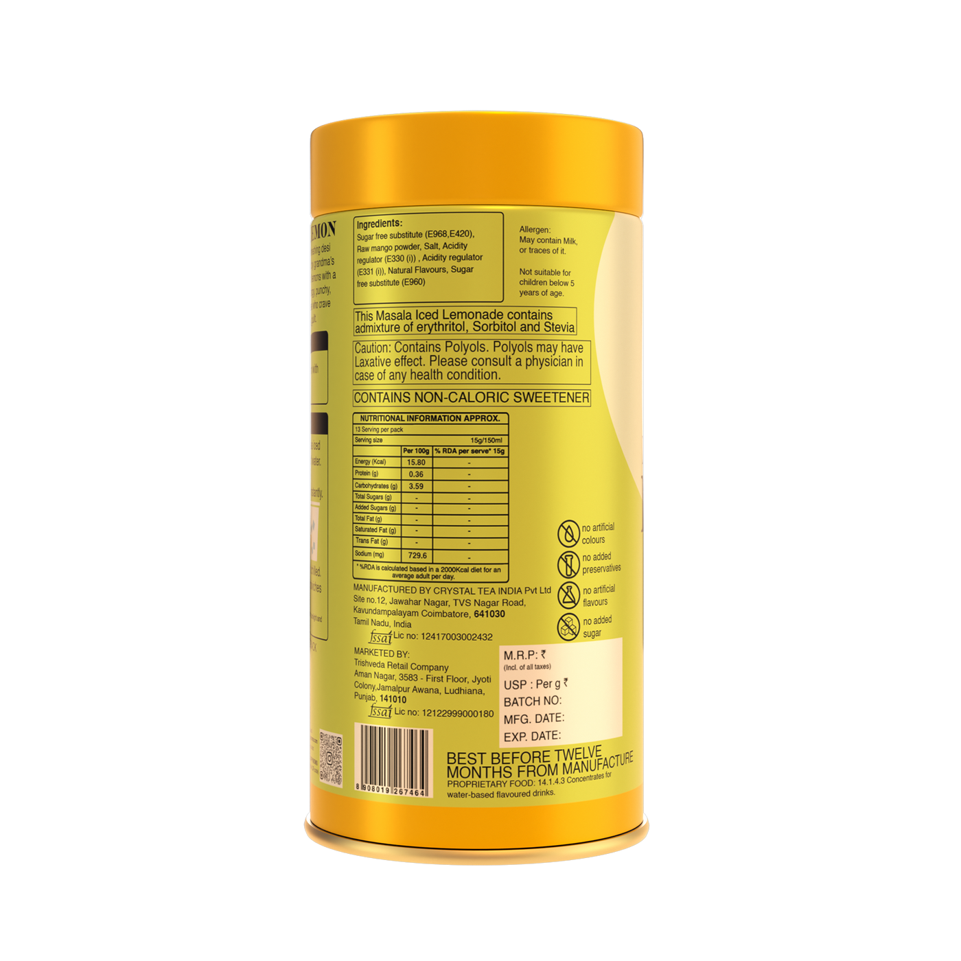 Masala Iced Lemonade (Sugar-Free) | The Spicy, Savory, Party-Perfect Guilt-Free Drink